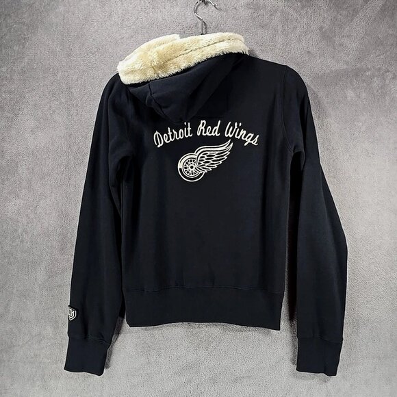 Detroit Red Wings Sewn Old Time Hockey Hoodie Sweatshirt Ladies Size Small - Picture 2 of 12